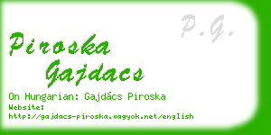 piroska gajdacs business card
