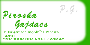 piroska gajdacs business card